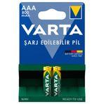 Varta 56703 1.2 Volt 800 mAh Şarjlı AAA 2'li İnce Kalem Pil