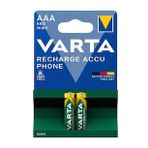 Varta 58397 Phone 550mAh AAA Şarj Edilebilir İnce Kalem Pil 2'li Paket