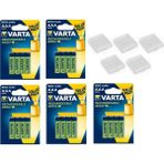 Varta 800 Mah Aaa Şarjlı Ince Kalem Pil 20 Adet + Pil Kutusu 5'li