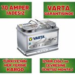 Varta A7 E39 70 Ah Start Stop AGM Akü