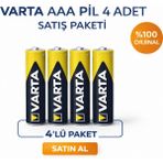 Varta AAA İnce Kalem Pil 1.5V Super Heavy Duty R03 Çinko Karbon 2li 2 Paket