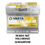 Varta Akü 12V 60 Ah Amper Agm 680A Start-Stop D52-Hurda Akü İade Etmeniz Gerekmiyor
