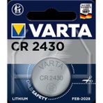 Varta CR2430 Lithium 3V Pil 300 mAh 2 V Voltaj Tek Kullanımlık Yüksek Performans - 1 Adet
