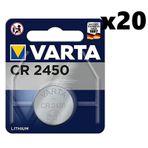 Varta CR2450 3V 20 Adet Lityum Pil