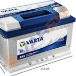 Varta E43 12 V 72 Ah Ford-Opel Alçak Tip Akü