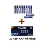 Varta Endüstriyel Aaa Ince Kalem Pil 1.5V Alkalin 20'li