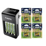 Varta Lcd Plug Plus Şarj Cihazı +16x2100 Mah Aa Şarjlı Pil
