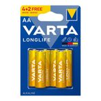Varta Longlife 6'lı AA Kalem Pil 4+2'li Paket