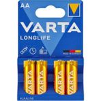 Varta Longlife Power Alkalin AA Kalem Pil 4'lü Paket 1.5 V Yüksek Performanslı Uzun Ömürlü