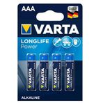 Varta Longlife Power Alkalin AAA 4 İnce Kalem Pil