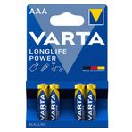Varta Longlife Power Alkaline AAA 1.5 Volt 4 Adet İnce Kalem Pil