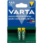 Varta Nı-Mh 1.2V 1000 Mah HR03 Aaa Şarjlı 2li Ince Kalem Pil (4887)