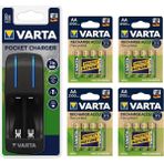 Varta Pocket 4lü Şarj Cihazı + 16*2100 Mah AA Şarj Edilebilir Pil