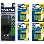 Varta Pocket 4lü Şarj Cihazı + 16*800 Mah AAA Şarj Edilebilir Pil