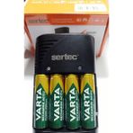 Varta Promo Paket Varta 4 Adet Şarjlı 2100MAH Aa Kalem Pil +Sertec STC-9V Aa-Aaa Otomatik-Hızlı Pil Şarj Cihazı