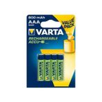 Varta Şarjlı Kalem Pil 800 mAh 1,2 V AAA Tipi 4 Adet Yüksek Performans