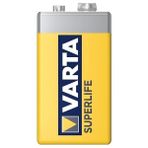 Varta Superlife Çinko 9 Volt Pil 12'li Paket - 1 Adet