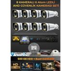 Vartek Bilişim 8 Kameralı 6 Atom LED Gece Renkli Görüşlü Güvenlik Kamerası Seti + 500 GB HDD