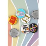 Varyant Retro - 70ler - Vintage - Eğlenceli - Iğneli Rozet - Broş - Yaka - Çanta Rozeti 5 Adet