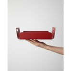 Vasa Concept Dekoratif Metal Organizer – 24×16×7.5 cm | Koyu Kırmızı Modern Sunum Tepsisi ve Organizer | Dayanıklı Metal Dekor Ürünü Hygge TD-004 |