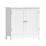 Vasagle 2 Kapılı Lavabo Dolabı, Banyo Dolabı, Ayarlanabilir Raflar, Bol Depolama Alanı, 60 X 30 X 60 Cm, Beyaz Bbc01Wt