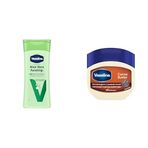 Vaseline Vücut Losyonu Aloe Vera Ferahlığı Kuru Ciltler İçin 200 ml ve Vaseline Nemlendirici Jel Krem Cocoa Butter, 100 ml