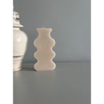 Vaso Model Dekoratif Mum - Açık Kahverengi - 1 Adet