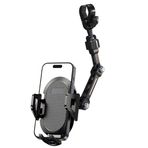 VasSmtCPH Araba Alüminyum Alaşımlı Cep Telefonu Montajı, Çok Açılı Ayarlama Dönebilen ve Geri Çekilebilir Telefon Tutacağı Araç Kamyonu Tüm 4-7 İnç iPhone ve Android Telefonlarla Uyumlu Dikiz Aynası Telefon