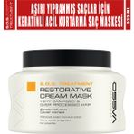 Vasso Keratin ve Havyar Ekstraktlı Saç Bakım Maskesi 525 ml Yıpranmış Saçlar İçin Profesyonel Onarım