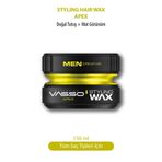 Vasso Men 24 Saat Tüm Saç Tipleri Için Doğal Tutuş Sağlayan Şekillendirici Mat Wax Apex Pro Paste 150 ml