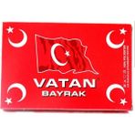 Vatan 30X45 Bez Türk Bayrağı