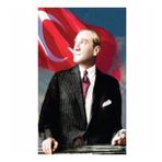 Vatan Bayrak Atatürklü Posteri Raşel Kumaş No:10 ( 200 Cm*300 Cm)