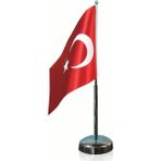 Vatan Bayrak Direği Tekli Krom Bayraksız