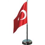 Vatan Bayrak Direği Tekli Nikel (Bayraksız)