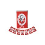 Vatan Ipli Bayrak Atalı 50 Li Büyük Boy 2 Adet ( 11 x 19 cm ) - Kırmızı - Beyaz - İpli Bayrak - dc