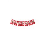 Vatan Orta Boy İpli Kağıt Atatürklü Bayrak 12x8cm 50 Li Vt808