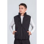 Vatan Tekstil Füme Renk Softshell Kolsuz Erkek Yelek Su İtici Kumaş ile Spor ve Şehir Kullanımına Uygun