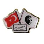 Vatan VT627 İkili Bayraklı Atalı İmza Rozet
