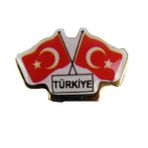 Vatan VT628 İkili Bayraklı Türkiye Rozet