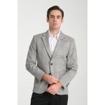 Vatana Erkek Siyah Mono Yaka Yarım Astarlı Slim Fit Spor Blazer Ceket - 0 - Siyah - 50