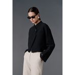 VATKALI Diagonal crop blazer ceket