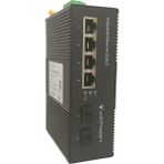 Vatkon VT-IE6050-4GT2GS / 6 Port (4 Adet 10/100/1000 Mbps Port + 2 Adet Fiber Port) Yönetilemez Ethernet Switch