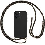 Vauki iPhone 13 Pro için Kordonlu Kılıf, Silikon Kapaklı Kılıf Kolye Omuz Askısı, Darbeye Dayanıklı Ultra İnce Koruyucu Cep Telefonu Kılıfı, iPhone 13Pro, Siyah