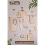 Vav Baby Vavbaby Organik Hastane Çıkışı 10’Lu Uyuyan Ayıcık - Mavi - Yenidoğan - Bej-CM1