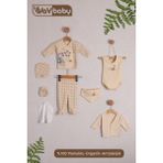 Vav Baby Vavbaby Organik Hastane Çıkışı 8’li Star Bear - Yenidoğan - Bej-CM1