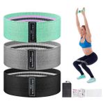 VAV Bacaklar ve için Elastik Direnç Bantları, Kumaş Kaymaz Ganimet Bantları, Egzersiz için Kalça Bantları, Kadın/Erkek Streç Egzersiz Döngüleri, Squat Glute Kalça Antrenmanı için, Ev Egzersiz