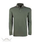 VAV Haki S Tlac-04 Polo Yaka Uzun Kol Tişört