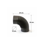 Vav Mühendislik Dirsek Pelet-Kamp Sobası Borusu Çap 10 cm (100MM) (1. Sınıf Parlak Siyah Emaye)