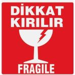VAV TERMAL ETİKET Dikkat Kırılır Etiketi 1000 'li sarım 1 RULO - -- - 1 Adet