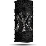 VAV Wear Desenli Motorcu Boyunluğu Buff Bandana Saç Bandı - Standart - Bej - Beyaz